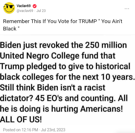 biden hbcu 250 million gettr post.png