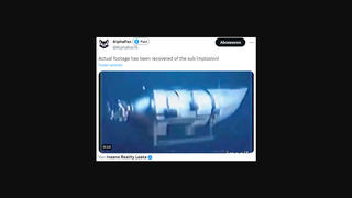 Fact Check: Video Does NOT Show Actual Footage Of The Titan Sub Implosion -- It's Fake