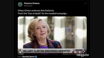 Fact Check: Hillary Clinton Did NOT Endorse Ron DeSantis -- It's A Deepfake Video