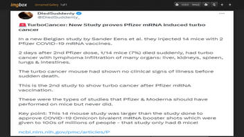 Fact Check: New Study Does NOT Prove Pfizer mRNA COVID-19 Vaccine Induces 'Turbo Cancer'