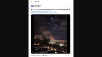 Fact Check: Video Does NOT Show European Parliament Headquarters Explosion -- Blast Happened Elsewhere