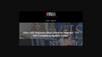 Fact Check: Miss USA Is NOT Boycotting Miss Universe Over Trans Participant Stating She 'Won't Compete Against A Man'