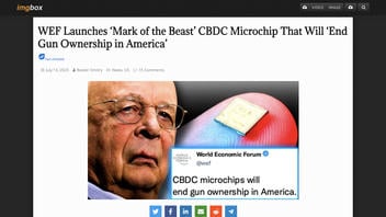 Fact Check: NO Evidence World Economic Forum Launched 'Mark of the Beast' CBDC Microchip That Will 'End Gun Ownership in America'