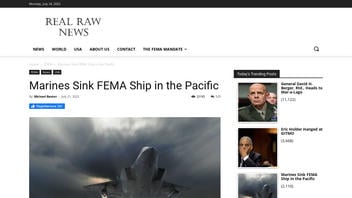 Fact Check: US Marines Did NOT Sink FEMA Ship In The Pacific
