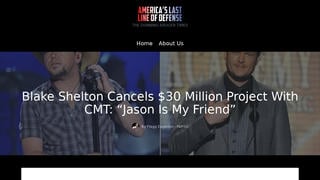 Fact Check: Blake Shelton Did NOT Cancel $30 Million Project With CMT Over Aldean Video Row -- Story Is From A Satire Site