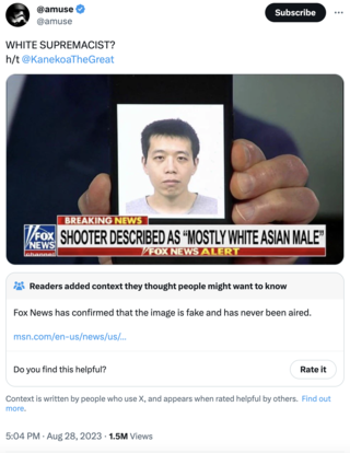 Fact Check: Fox News Did NOT Report UNC Shooting Suspect As A 'Mostly White Asian Male'
