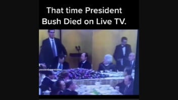 Fact Check: Footage Does NOT Show First President Bush Dying On Live TV -- He Lived For Decades After Throwing Up, Fainting Incident