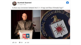 Fact Check: WEF Founder Klaus Schwab Does NOT Have 'Logo' That Looks Like CIA Seal