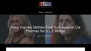 Fact Check: Riley Gaines Did NOT Settle Civil Suit Against Lia Thomas for $1.2 Million -- It's From A Satirical Site
