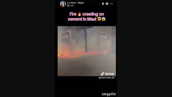 Fact Check: Video Does NOT Show Fire Crawling On Cement In Maui -- It's Ohio In 2022