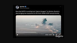 Fact Check: Video Does NOT Show ODAB-500P Aerosol Bombs In Ukraine In 2023