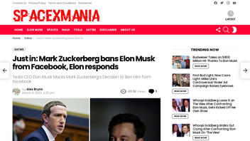 Fact Check: NO Evidence Mark Zuckerberg Banned Elon Musk From Facebook -- Claim Comes From A Satirical Website