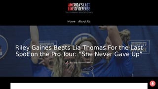 Fact Check: Riley Gaines Did NOT 'Beat' Lia Thomas For The 'Last Spot On The Pro Tour' -- Story Is From A Satire Site