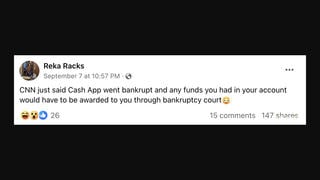 Fact Check: CNN Did NOT Report That Cash App Went Bankrupt