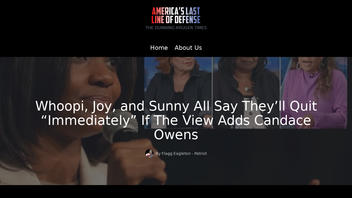 Fact Check: Whoopi, Joy, and Sunny Did NOT Say They'll Quit 'Immediately' If 'The View' Adds Candace Owens -- It's A Satire Post