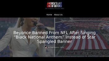 Fact Check: Beyonce Was NOT Banned From NFL Games After Singing 'Black National Anthem' Instead Of 'The Star-Spangled Banner'