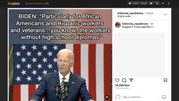 Fact Check: Biden Did NOT Describe African-American, Hispanic Workers As 'Workers Without High School Diplomas'