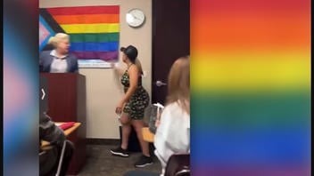 Fact Check: Video Does NOT Show A Real Mom Removing LGBT Flag From Classroom -- It's A Skit By Comedian Jibrizy