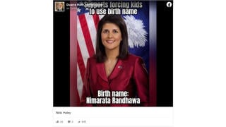 Fact Check: Nikki Haley Did NOT Shed Her Birth Name -- 'Nikki' And 'Haley' Have Both Been Her Legal Names