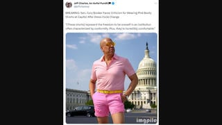 Fact Check: Sen. Cory Booker Did NOT Wear Pink Booty Shorts At Capitol After Dress Code Change -- It's Satire