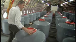 Fact Check: Photo Of Barrels On A Plane Shows Ballast Tanks Used For Load Testing -- Center Of Gravity Tests Are Not Mysterious
