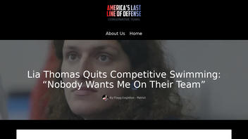Fact Check: NO Evidence Lia Thomas Quit Competitive Swimming -- Claim Is From A Satire Site