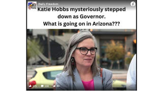 Fact Check: Governor Katie Hobbs Did NOT 'Mysteriously' Step Down -- She Left Arizona For One Night For A DC Meeting