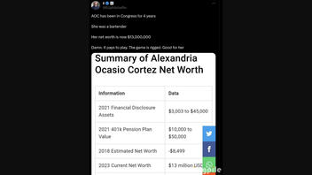 Fact Check: Rep. Alexandria Ocasio-Cortez Does NOT Have Net Worth Of $13 Million