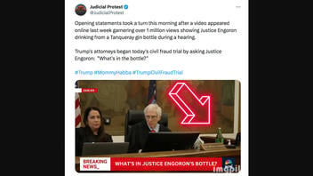 Fact Check: Trump Judge Engoron Was NOT Drinking From A Tanqueray Gin Bottle During A Hearing