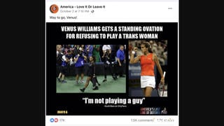 Fact Check: Venus Williams Did NOT 'Refuse To Play Against A Trans Woman' -- Claim Is From A Satire Network