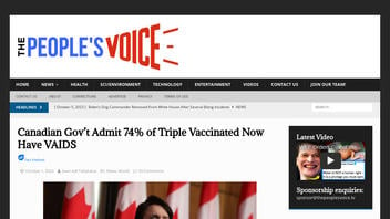 Fact Check: Canadian Government Did NOT 'Admit 74% Of Triple Vaccinated For COVID-19 Now Have VAIDS'