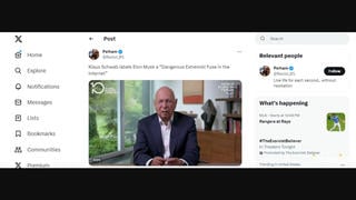 Fact Check: Klaus Schwab Did NOT Call Elon Musk A 'Dangerous Extremist Fuse In The Internet' -- Video Was Unrelated To Musk