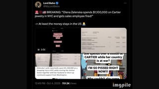 Fact Check: Zelenskyy's Wife Did NOT Spend Over $1.1 Million On Cartier Jewelry In NYC On September 22, 2023