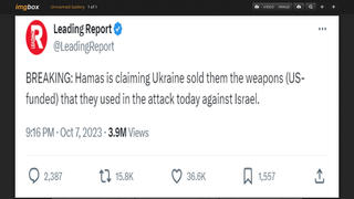 Fact Check: Hamas Did NOT Claim Ukraine Sold Them Weapons Used To Attack Israel In October 2023