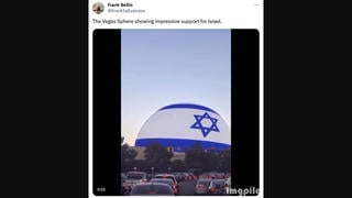 Fact Check: Vegas Sphere Did NOT Project Flag Of Israel In October 2023 -- It's Edited Video