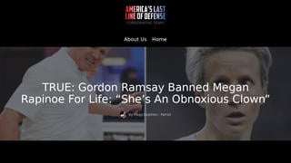 Fact Check: NO Evidence Gordon Ramsay Banned Megan Rapinoe From His Restaurants For Life -- It's Satire