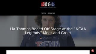 Fact Check: NO Evidence Lia Thomas Was Booed Off Stage At NCAA Legends' Meet And Greet -- Claim Is From Satire Site