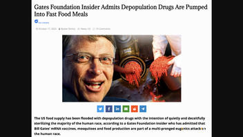 Fact Check: NO Evidence Gates Foundation 'Insider' Admits Depopulation Drugs Are Pumped Into Fast Food Meals