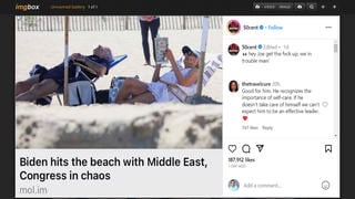 Fact Check: Photo Does NOT Show Joe Biden Sunbathing On Beach During Gaza And U.S. House Crises In October 2023 -- It's An Old Picture