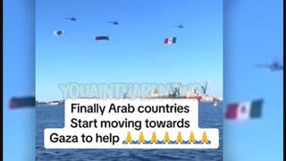 Fact Check: Video Does NOT Show Helicopters From Arab Countries Moving Toward Gaza -- It Shows Mexican Navy Anniversary In Veracruz, Mexico