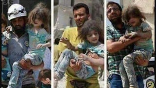 Fact Check: Photos Do NOT Show Palestinian Child As Crisis Actor -- These 2016 Photos Show Real Child Helped In Aleppo, Syria