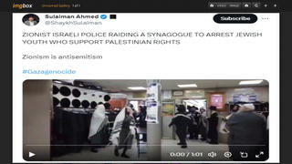 Fact Check: Video Does NOT Show 'Zionist Israeli Police' Raiding Synagogue To Arrest Jewish Youth Who Support Palestinian Rights In October 2023 -- It's From 2021