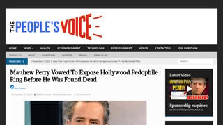 Fact Check: NO Evidence Matthew Perry Vowed To Expose Hollywood Pedophile Ring Before He Was Found Dead