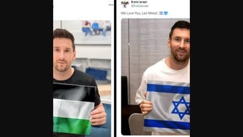 Fact Check: Photos Do NOT Actually Show Lionel Messi Holding Up Palestinian, Israeli Flags -- They're Manipulated