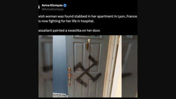 Fact Check: Photo Does NOT Show Swastika On Door Of Stabbed Jewish Woman In France In 2023 -- It's From The US In 2017