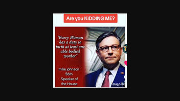 Fact Check: US House Speaker Mike Johnson Did NOT Say 'Every Woman Has A Duty To Birth At Least One Able-Bodied Worker'