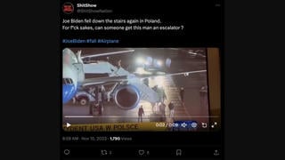 Fact Check: Video Does NOT Show Joe Biden Falling Down Air Force One Stairs While Visiting Poland -- It's Another Person