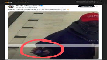 Fact Check: January 6, 2021, Image Does NOT Show Federal Agent Holding Badge