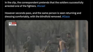 Fact Check: Video Does NOT Prove Staged Arrest On Gaza Border With Man 'Dressing Comfortably' After Being Handcuffed Almost Naked And Blindfolded -- Scenes Are Edited Out Of Sequence