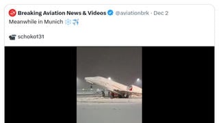 Fact Check: 'Frozen' Jet At Munich Airport Was NOT Headed To 'Dubai Global Warming Conference'